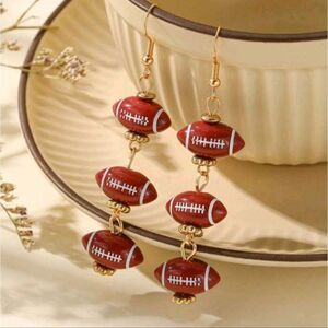 Football Dangle Earrings Womens Girls Sports Jewelry Gifts